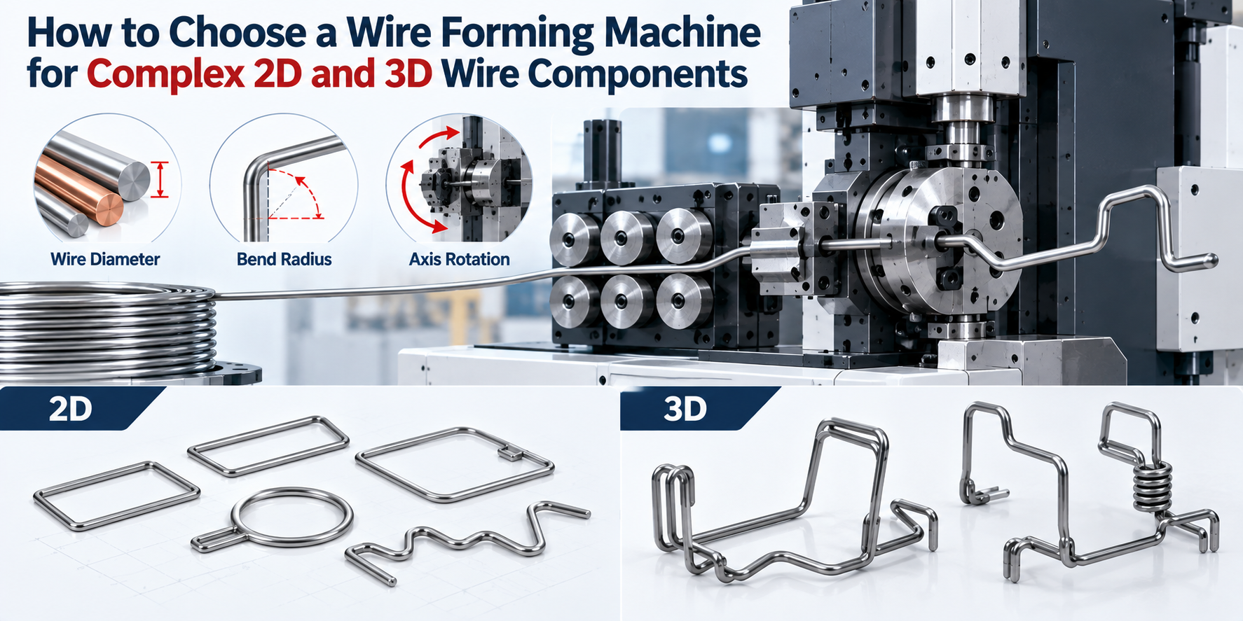 How to Choose a Wire Forming Machine for Complex 2D and 3D Wire Components